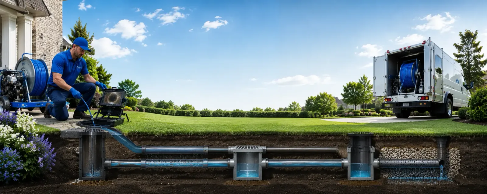 Outdoor drain cleaning information for Meriden, IA